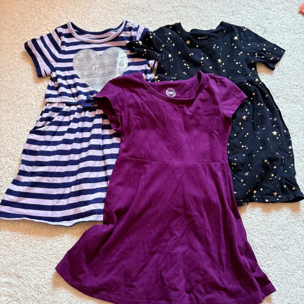 Old Navy Cat & Jack Wonder Nation Toddler Girls Dress Bundle Size 3T XS 4/5